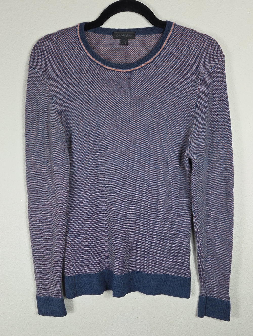 Saks Fifth Avenue Wool Silk Knit Crewneck Sweater Womens Size XL Made in Italy